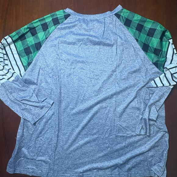 Plus Size 3XL Saint Patrick's Day Long Sleeved Top - Picture 6 of 6